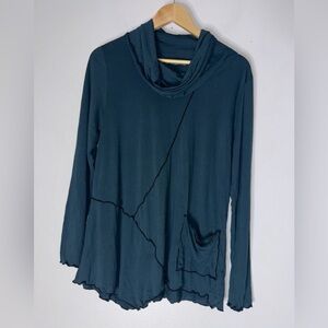 Teal Long Sleeve Top with Pocket